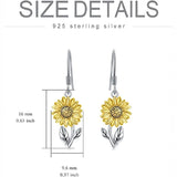 Sunflower Drop Earrings Size