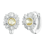 Sunflower Hoop Earrings