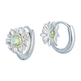 Sunflower Hoop Earrings Side View