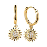 Sunflower Huggie Earrings