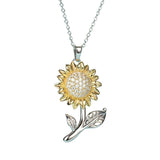 Sunflower Necklace with Chain
