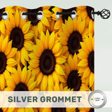 Sunflower Print Curtains Eyelet