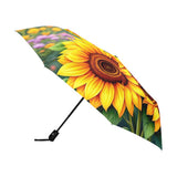 Sunflower Rain Umbrella Side View