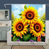 Sunflower Shower Curtain Home Decor