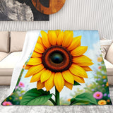 Sunflower Soft Blanket Living Room