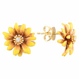 Sunflower Stud Earrings Side View