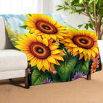 Sunflower Throw Blanket Home Decor