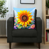Sunflower Throw Pillow Cover Home Decor