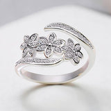 Three Flower Ring Close Up View