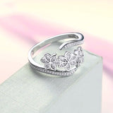 Three Flower Ring Side View