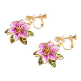 Tiger Lily Clip On Earrings