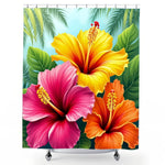 Tropical Flower Shower Curtain