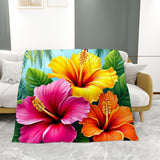 Tropical Print Throw Blanket Home Decor
