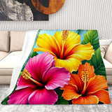Tropical Print Throw Blanket Living Room