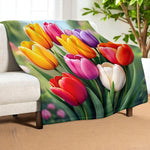 Tulip Throw Blanket Home Decor