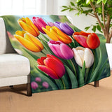 Tulip Throw Blanket Home Decor