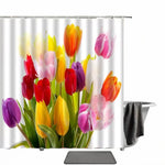 Floral Print Shower Curtain