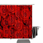 Red Flower Shower Curtain