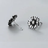 Vintage Daisy Earrings Back View