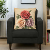 Vintage Rose Pillow Home Decor
