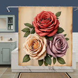 Vintage Rose Shower Curtain Home Decor