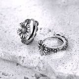 Vintage Style Flower Earrings Close Up View