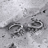 Vintage Style Flower Earrings Side View