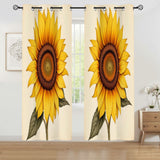 Vintage Sunflower Curtains Home Decor