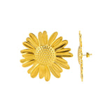Vintage Sunflower Earrings Side View