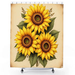 Vintage Sunflower Shower Curtain