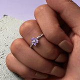 Violet_Flower_Ring on Finger