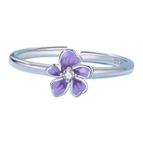 Violet Flower Rings