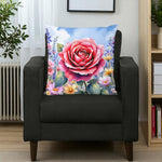 Watercolor Flower Pillow Home Decor