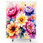 Watercolor Flower Shower Curtain