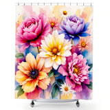 Watercolor Flower Shower Curtain