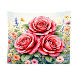 Watercolor Flower Tapestry
