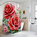 Watercolor Rose Shower Curtain