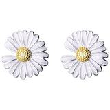 White Daisy Earrings