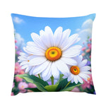 White Daisy Pillow
