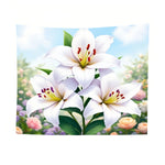 White Flower Tapestry