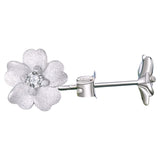 White_Gold_Flower_Stud_Earrings_Side View