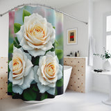 White Rose Shower Curtain