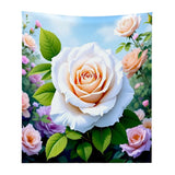 White Rose Throw Blanket