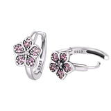 Women Flower Earrings Side View