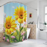Yellow Daisy Shower Curtain
