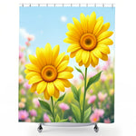 Yellow Daisy Shower Curtain