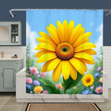 Yellow Daisy Shower Curtain Home Decor
