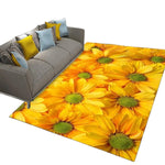 Yellow Floral Area Rug