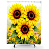 Yellow Flower Shower Curtain