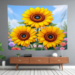 Yellow Flower Tapestry Home Decor